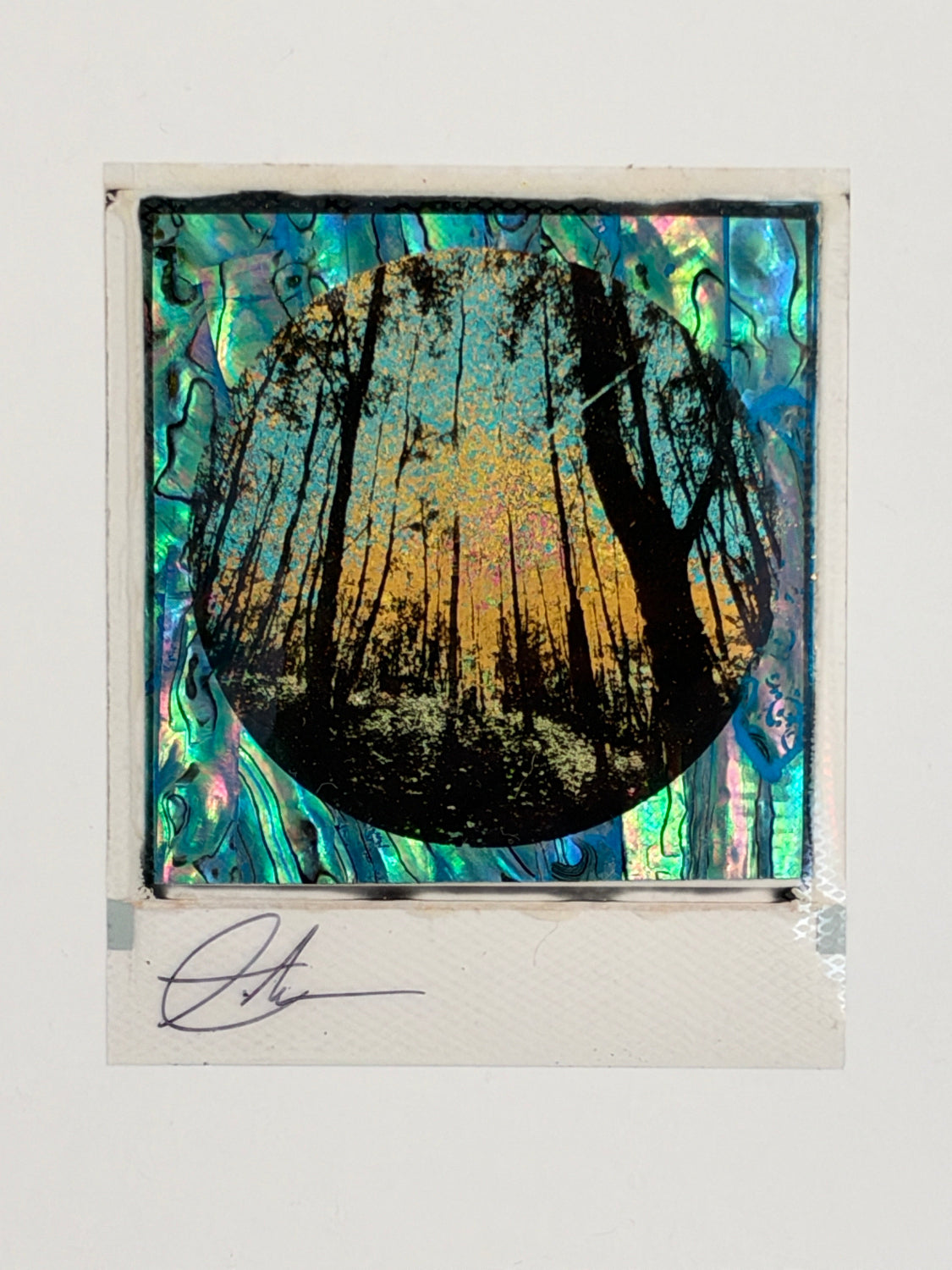 Andrew Millar - Forest Visions (Multi-Gilded with Mother Of Pearl) (Framed Polaroid)