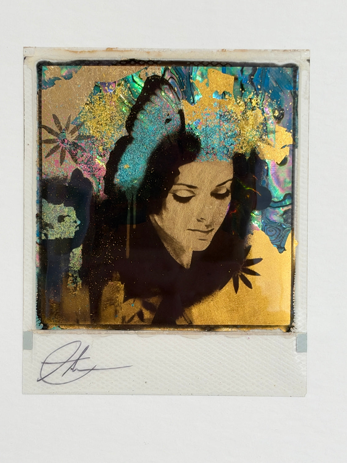 Andrew Millar - All She Saw Was Sky (Multi-Gilded with Mother Of Pearl) (Framed Polaroid)