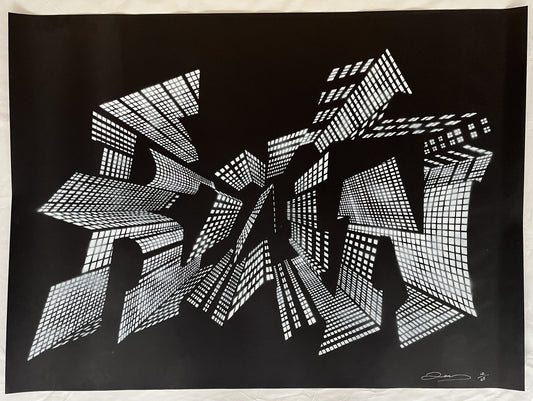 Dean Zeus Colman  - Run (Hand-Painted Stencil)