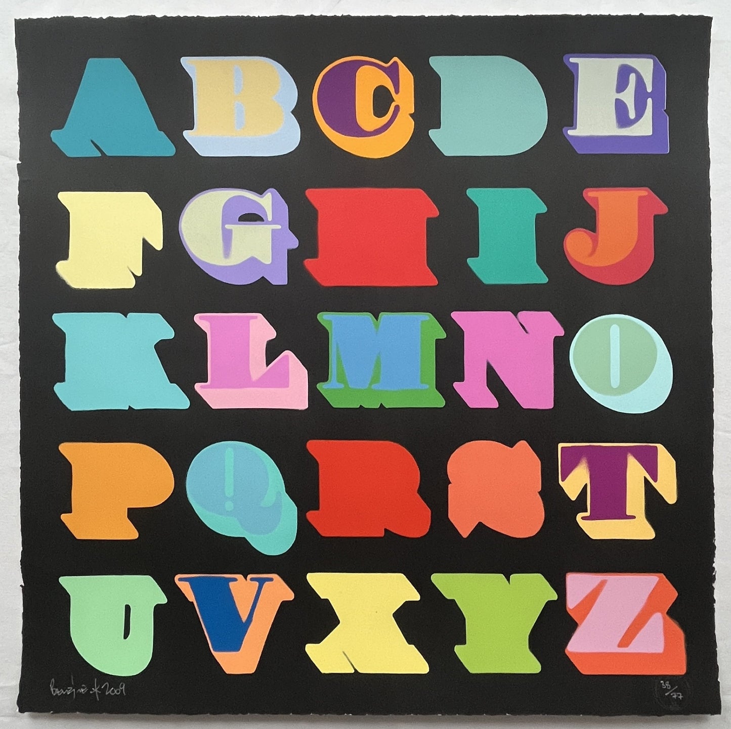 Ben Eine - Shutterfont Letters - Unique Variant Screenprint
