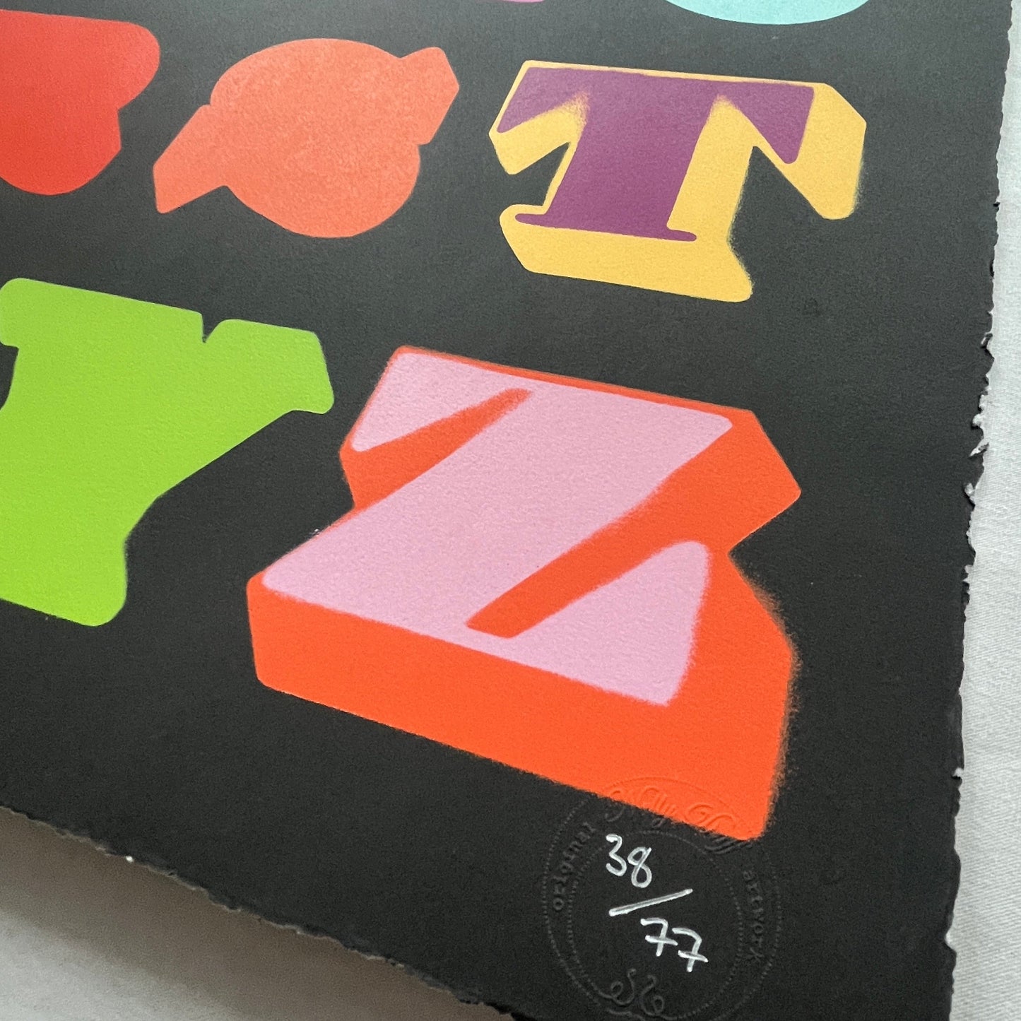 Ben Eine - Shutterfont Letters - Unique Variant Screenprint