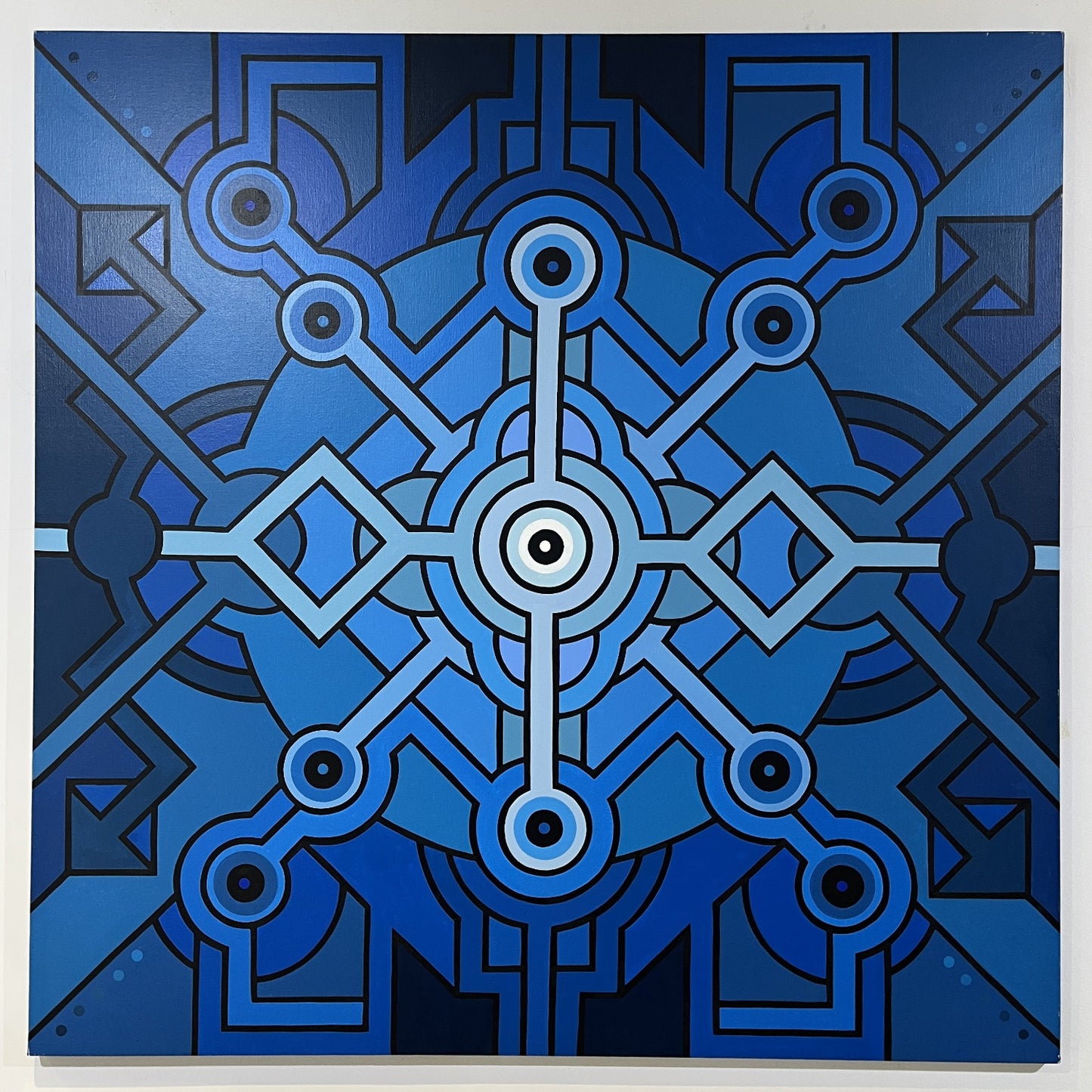 Seize Happywallmaker - Blue Mindalatomik (Large Original Canvas)