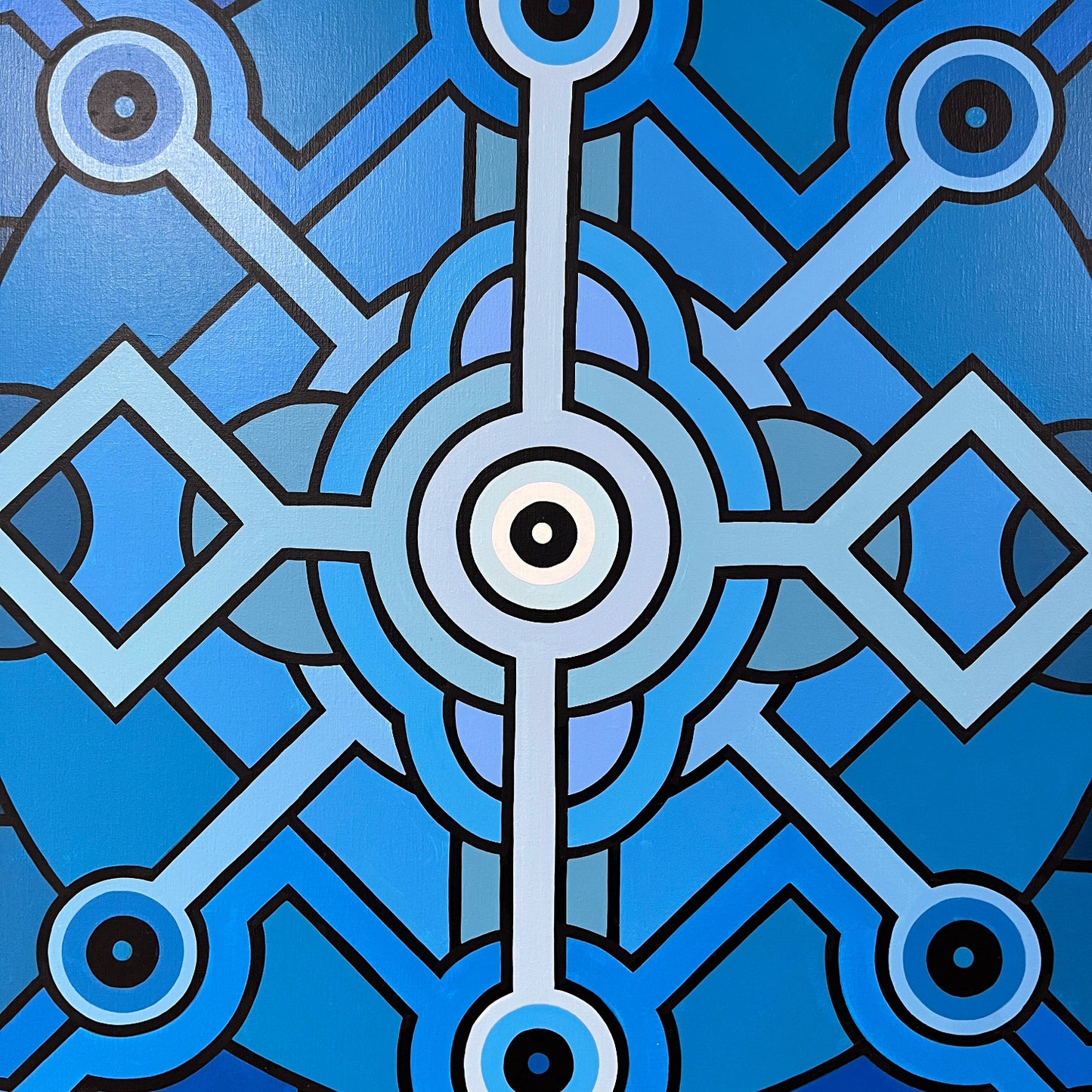 Seize Happywallmaker - Blue Mindalatomik (Large Original Canvas)