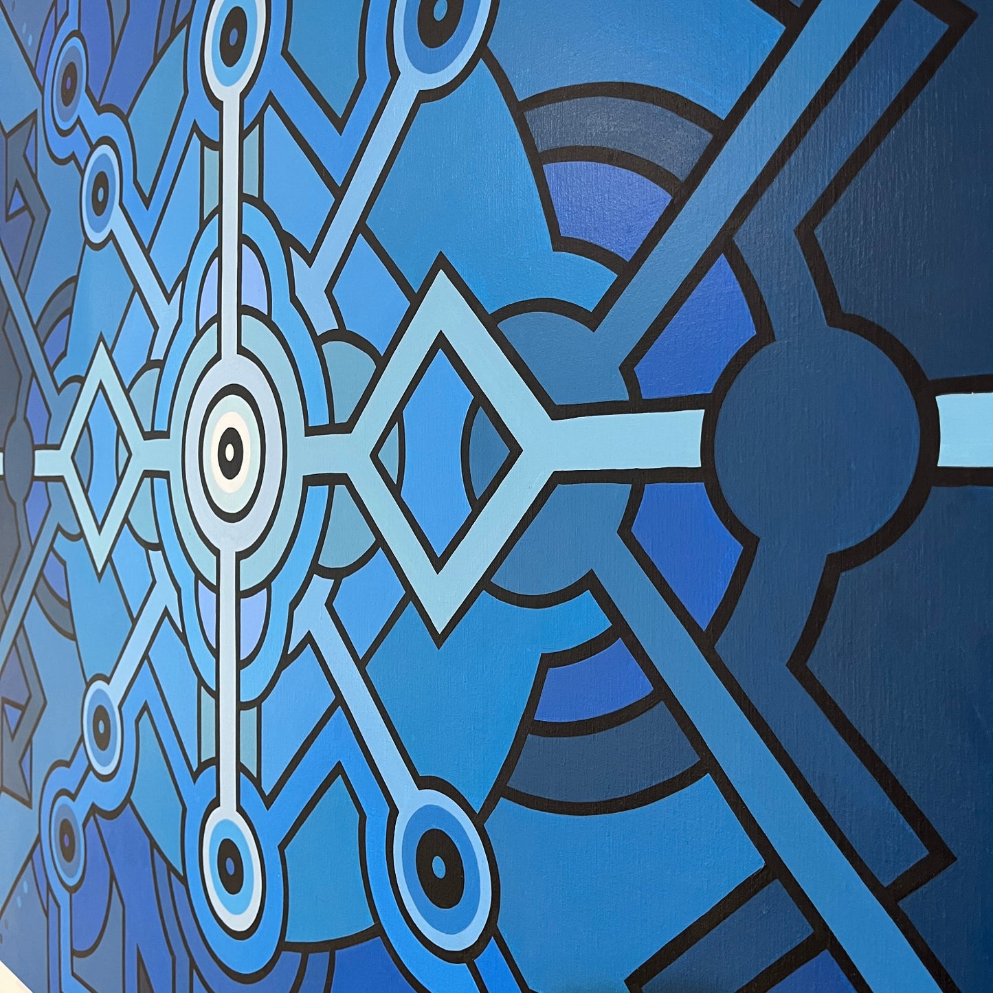 Seize Happywallmaker - Blue Mindalatomik (Large Original Canvas)