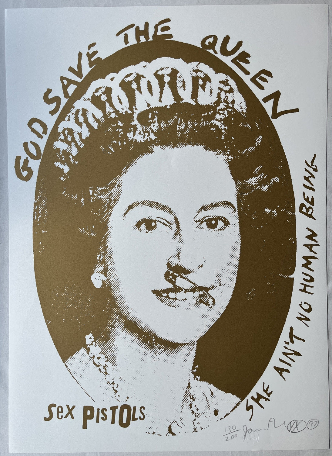 Jamie Reid - God Save The Queen (Gold & White)