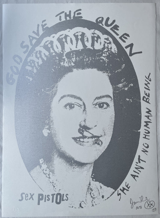 Jamie Reid - God Save The Queen (Silver & White)