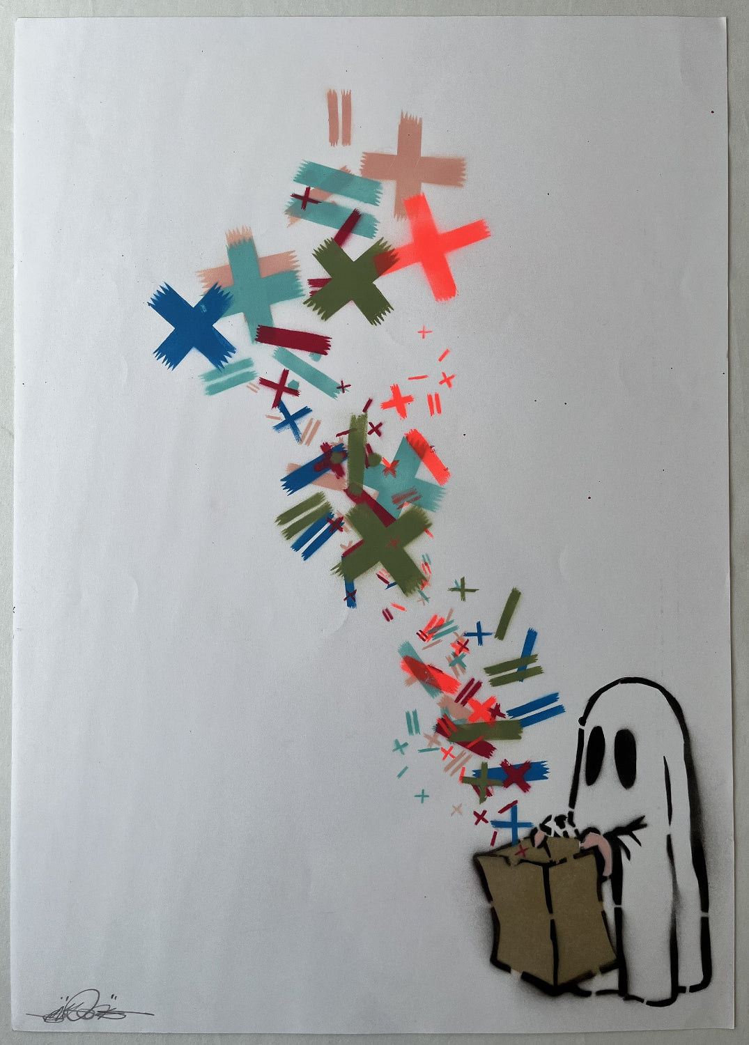 Stevie Unknown - You Bring The Math, We'll Bring The Magic (Pick n Mix) (Original Painting on Paper)