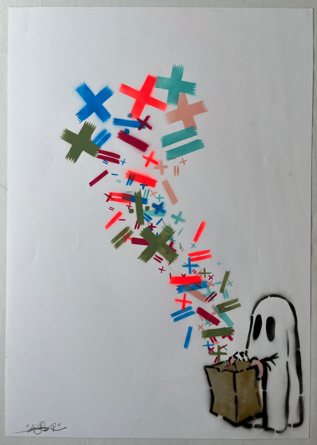 Stevie Unknown - You Bring The Math, We'll Bring The Magic (Home School) (Original Painting on Paper)