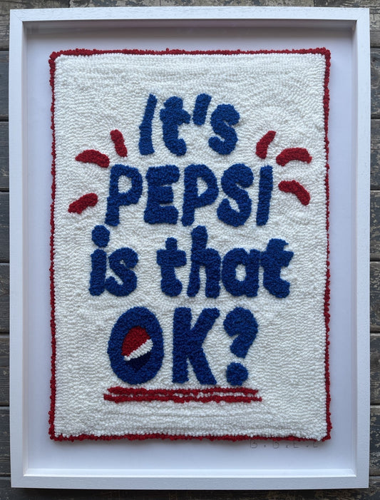 Bob & Eve - Pepsi (Original Framed Textile)