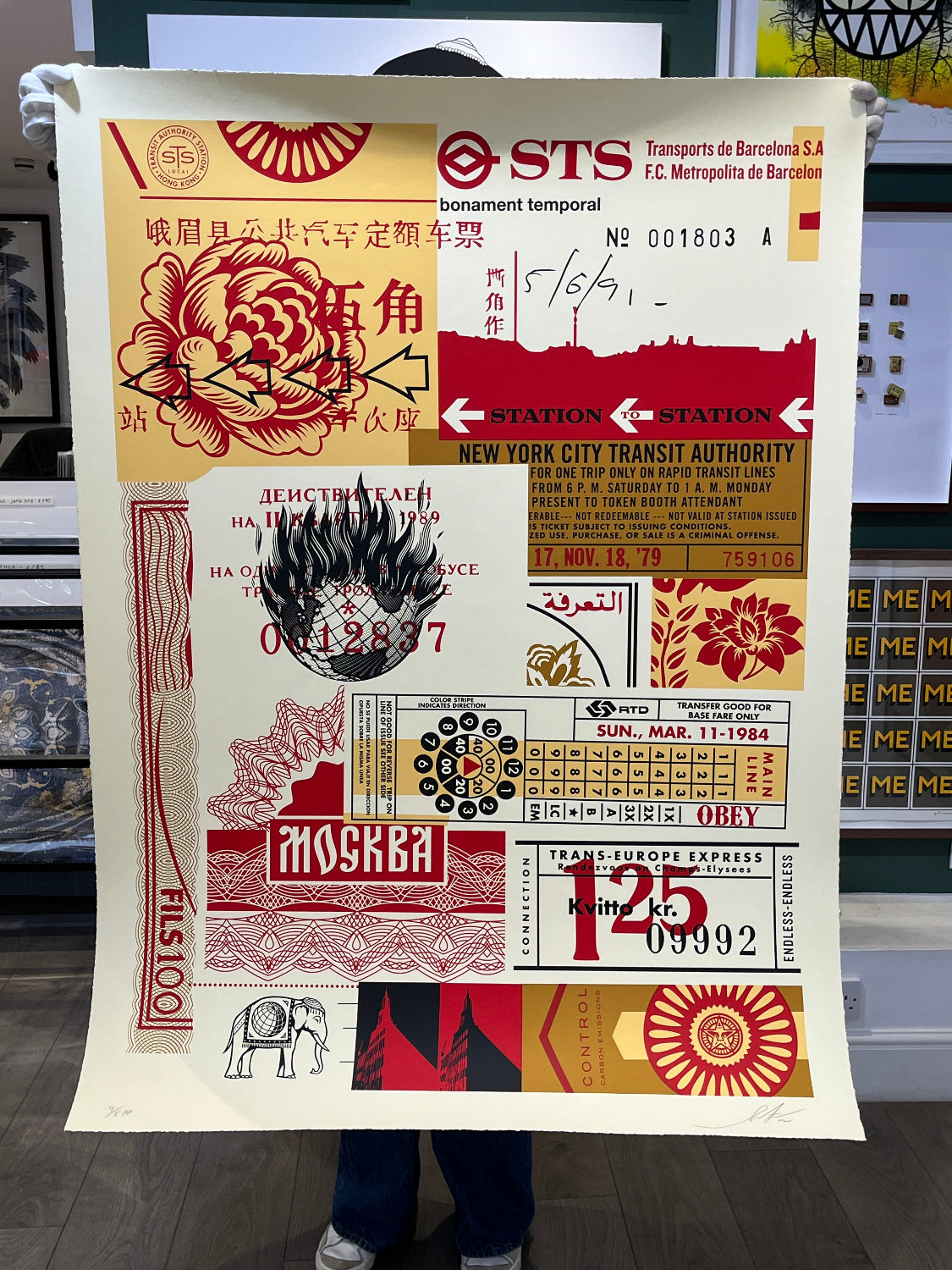 Shepard Fairey - Station To Station II (Large Format) (Printer's Proof)