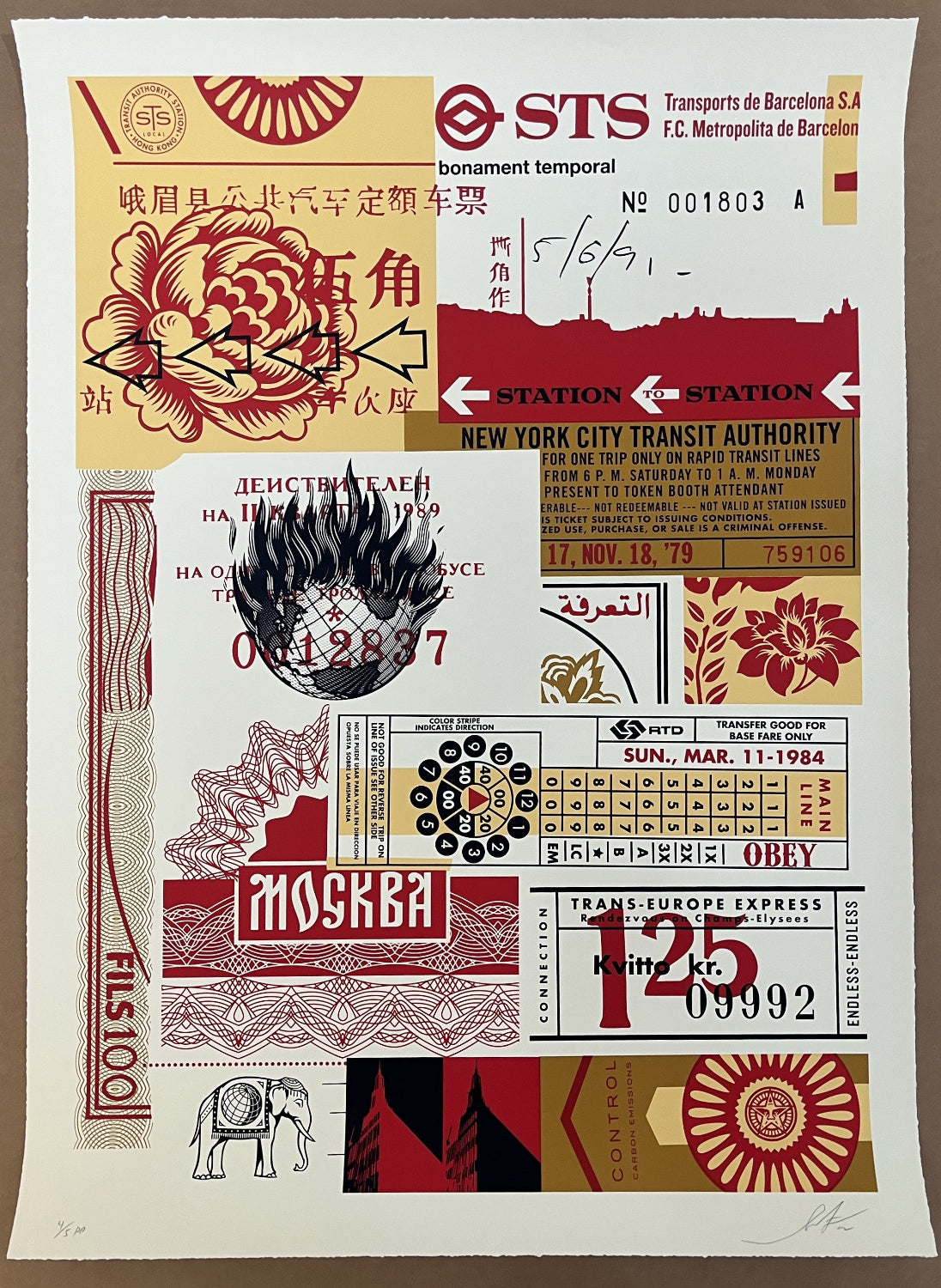 Shepard Fairey - Station To Station II (Large Format) (Printer's Proof)