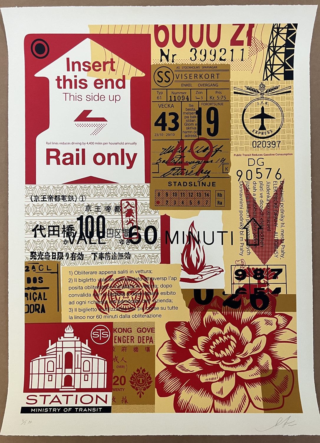 Shepard Fairey - Station To Station I (Large Format) (Printer's Proof)