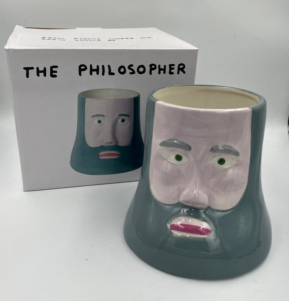 David Shrigley - The Philosopher Porcelain Planter