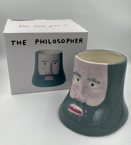 David Shrigley - The Philosopher Porcelain Planter
