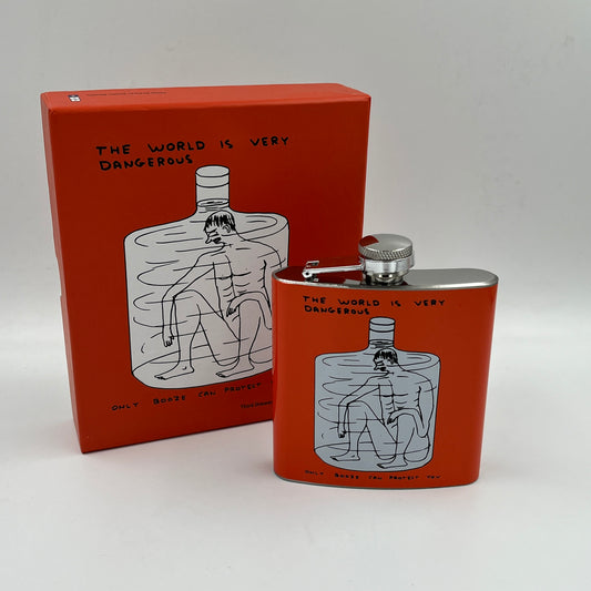 David Shrigley - Hip Flask (The World Is Very Dangerous)