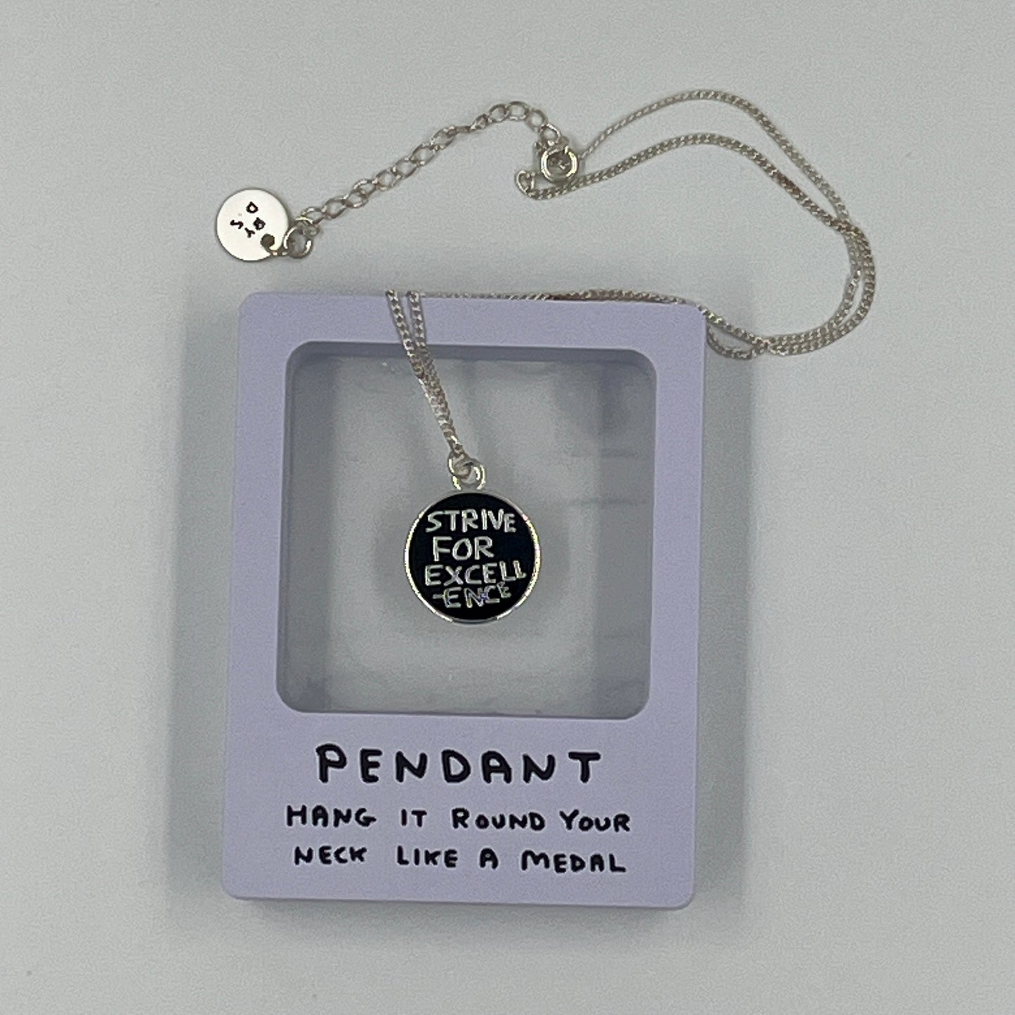 David Shrigley - Strive For Excellence Pendant / Necklace
