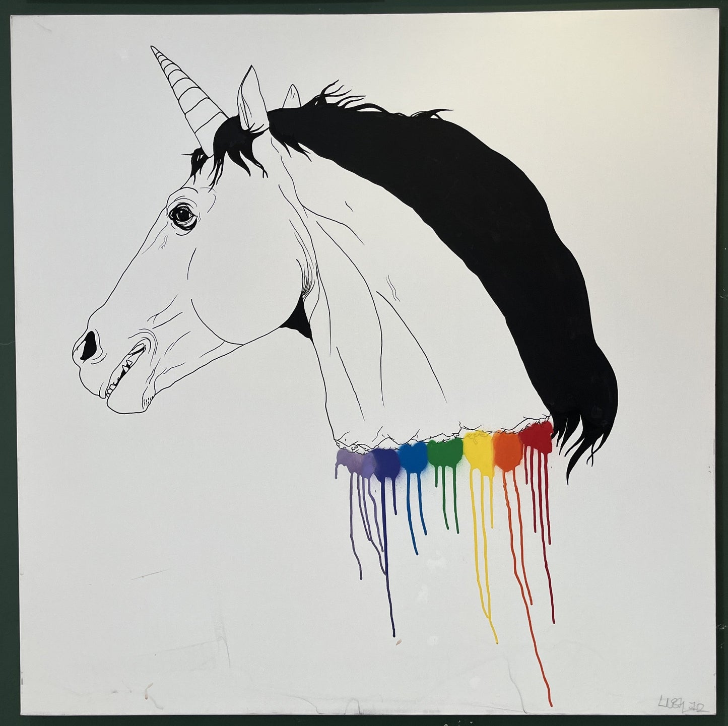 Lushsux - Unicorn Head (Original Canvas)