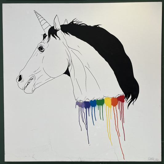 Lushsux - Unicorn Head (Original Canvas)