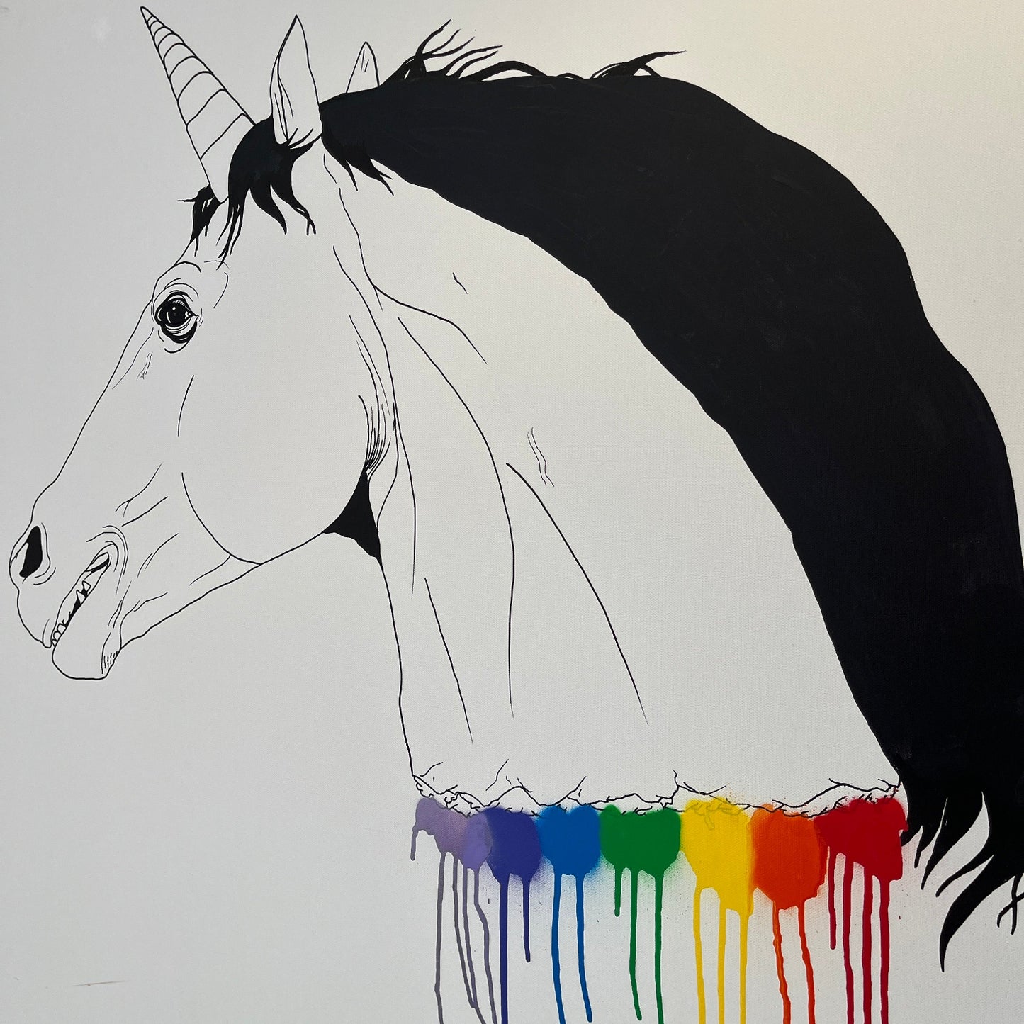 Lushsux - Unicorn Head (Original Canvas)