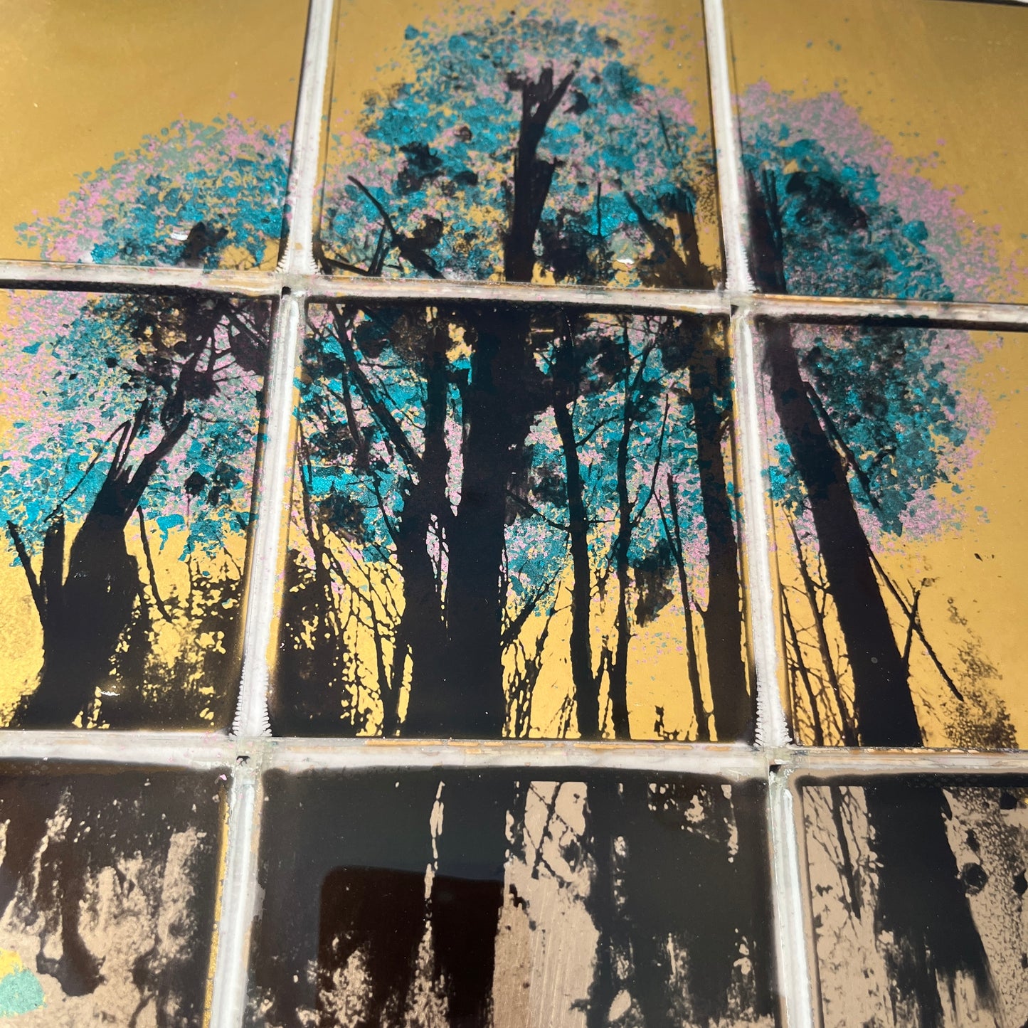 Andrew Millar - Gilded Forest (Framed Composite Polaroids)