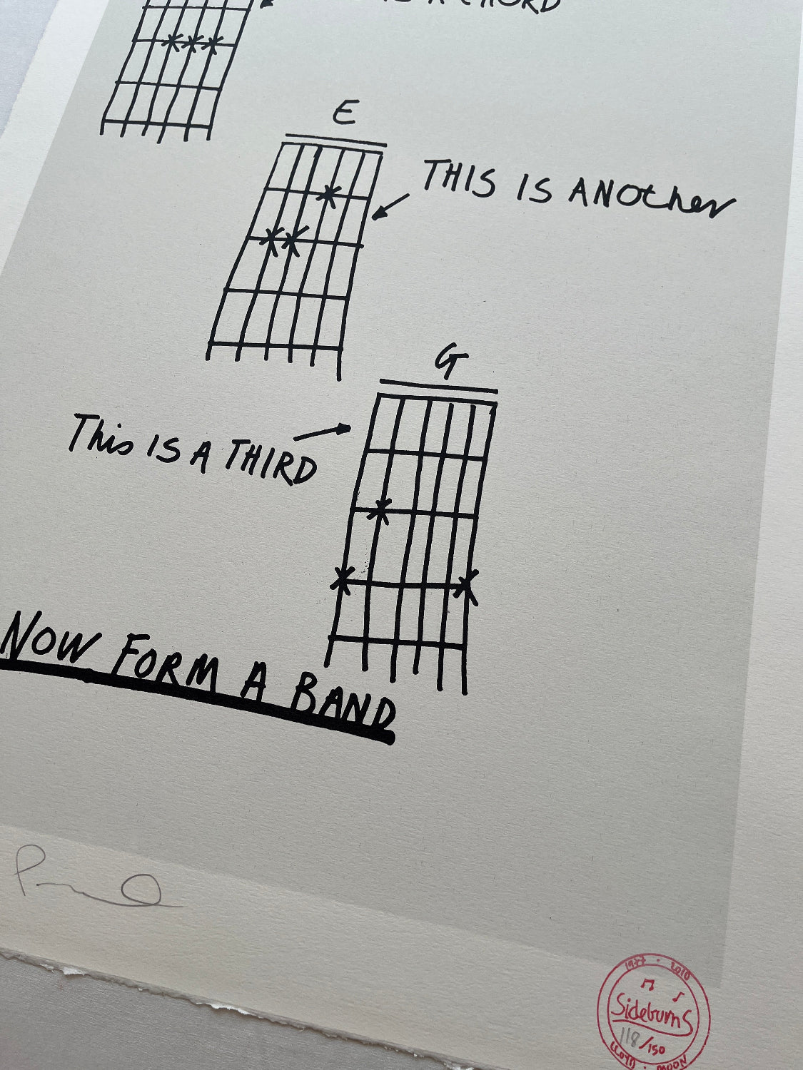 Tony Moon - Three Chords (Now Form A Band) (Screenprint)