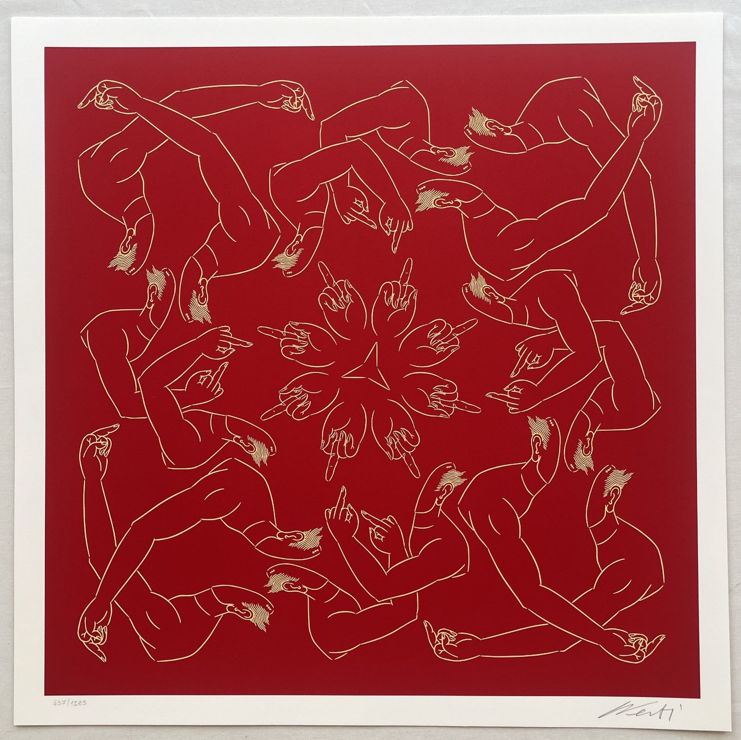 Ai Weiwei - Middle Finger In Red