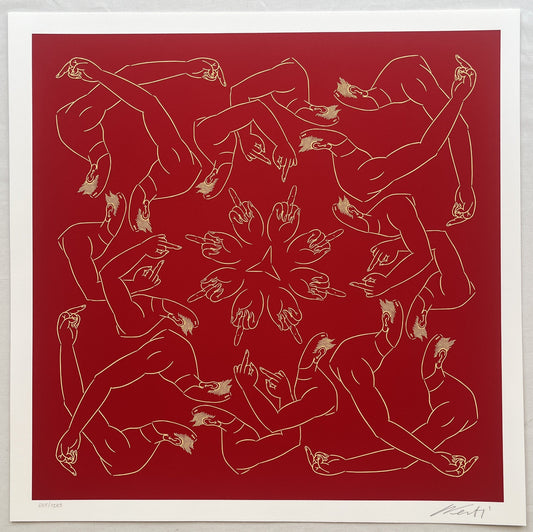 Ai Weiwei - Middle Finger In Red