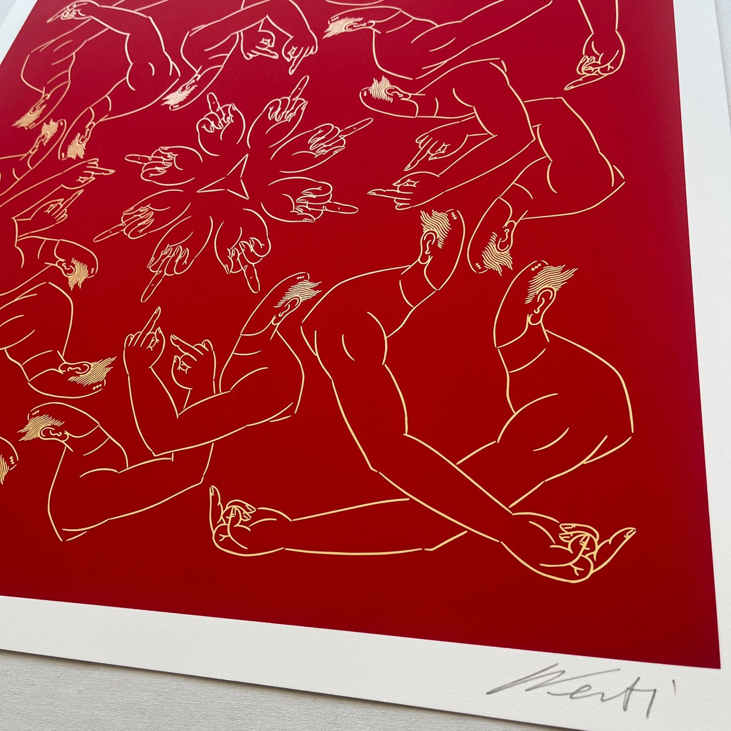 Ai Weiwei - Middle Finger In Red