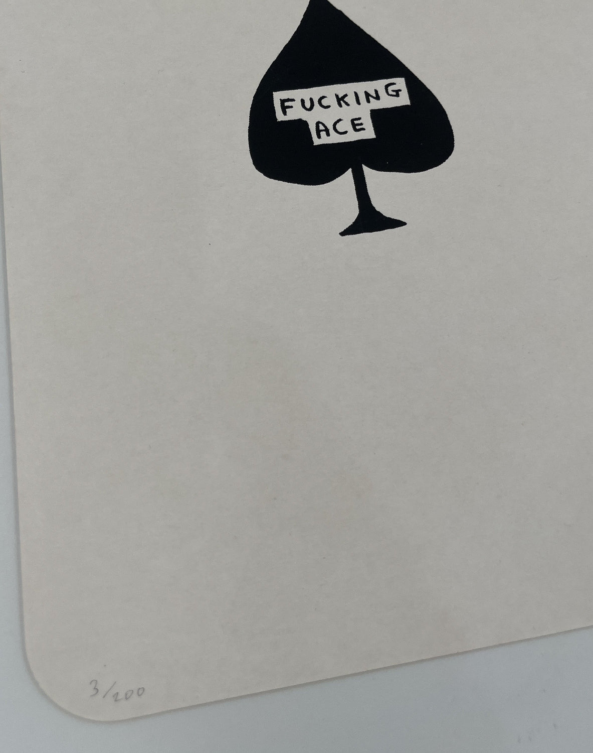 David Shrigley - Fucking Ace (Large Playing Card)