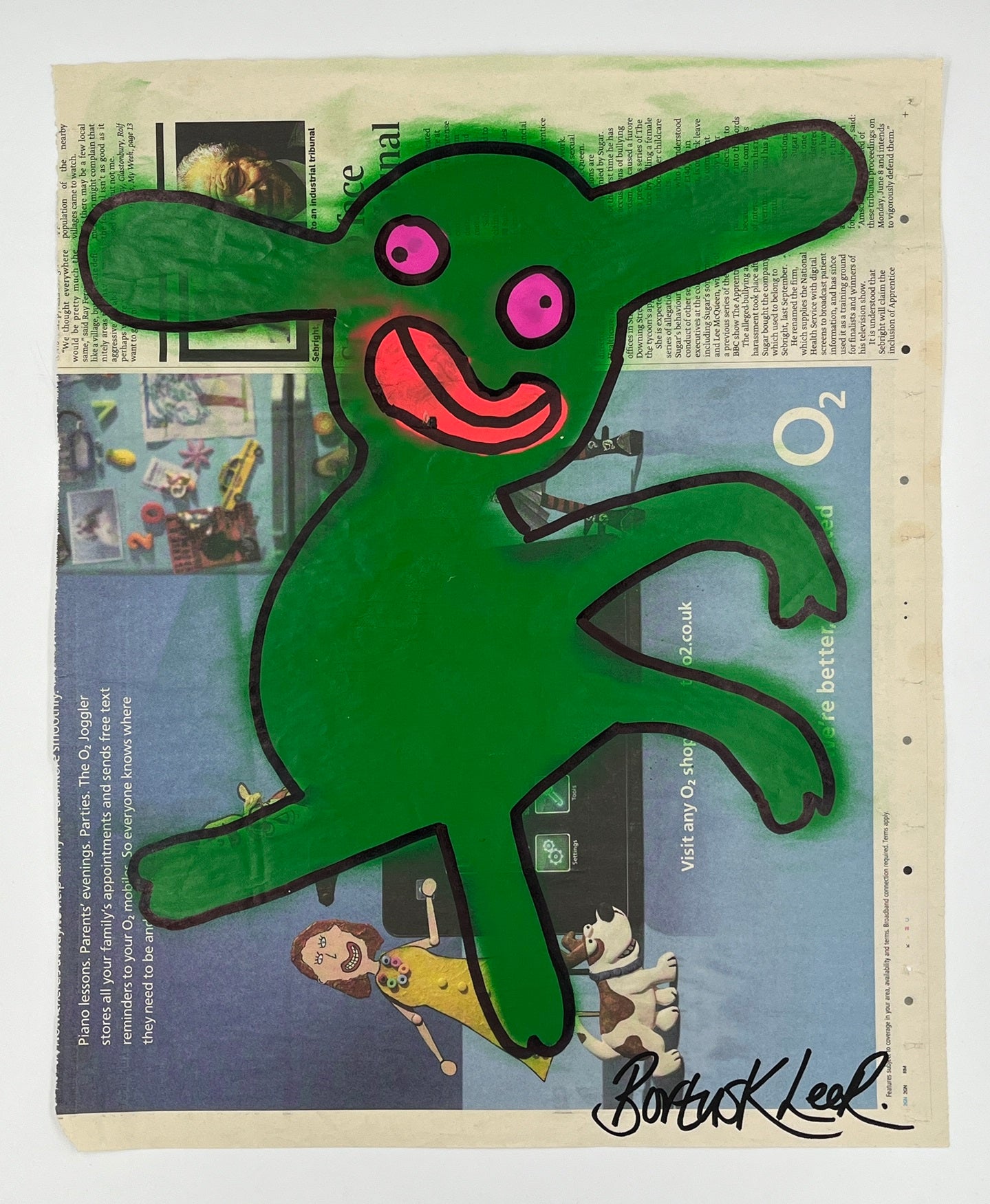 Bortusk Leer - Green Gary (Original on Newspaper)