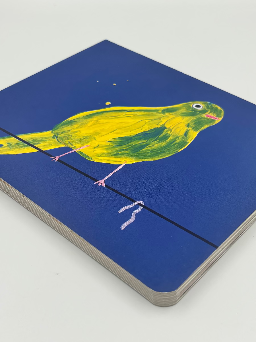 David Shrigley - Yellow Bird With Worm