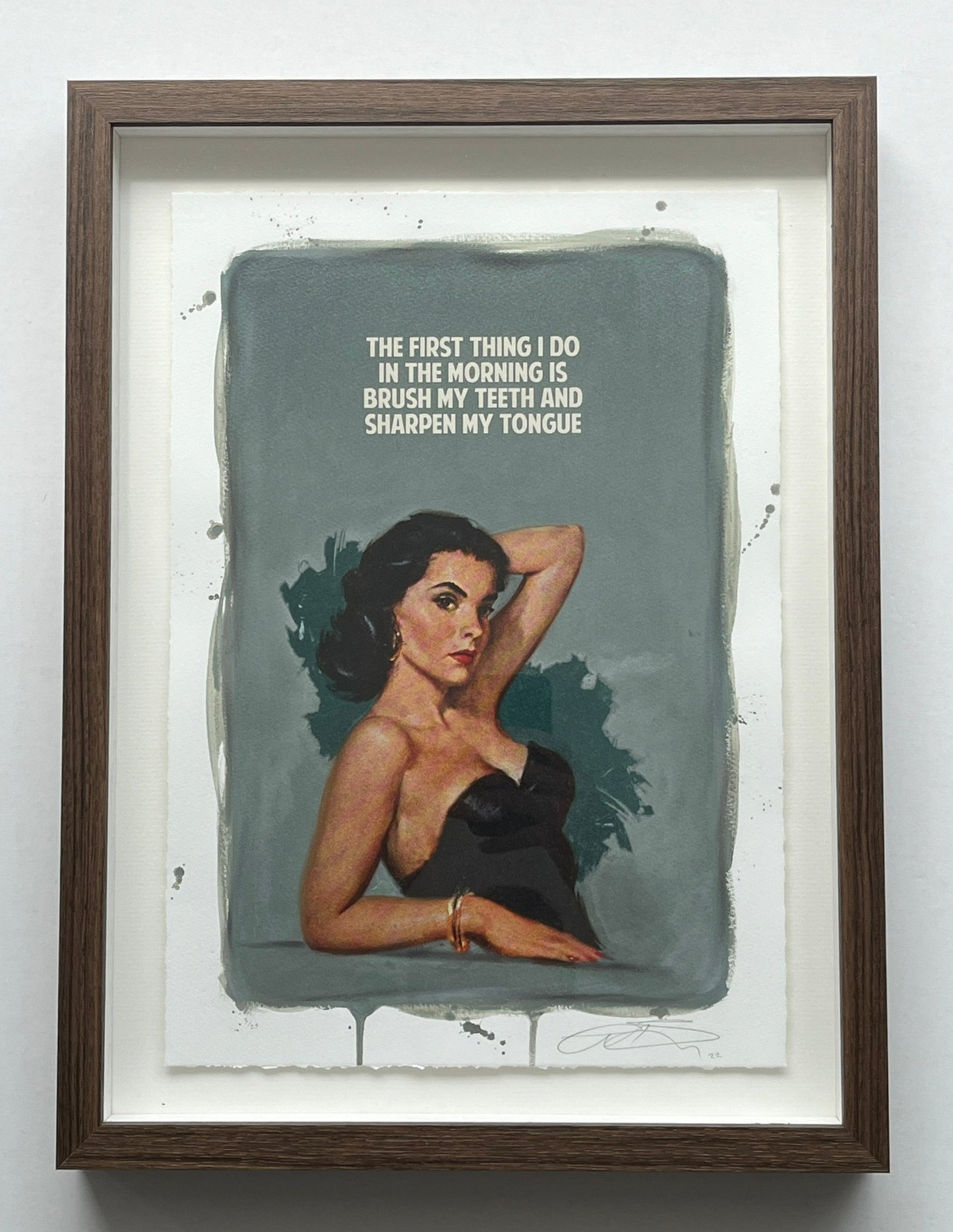 The Connor Brothers - Sharpen My Tongue (Grey) (Framed Hand-Finished Print)