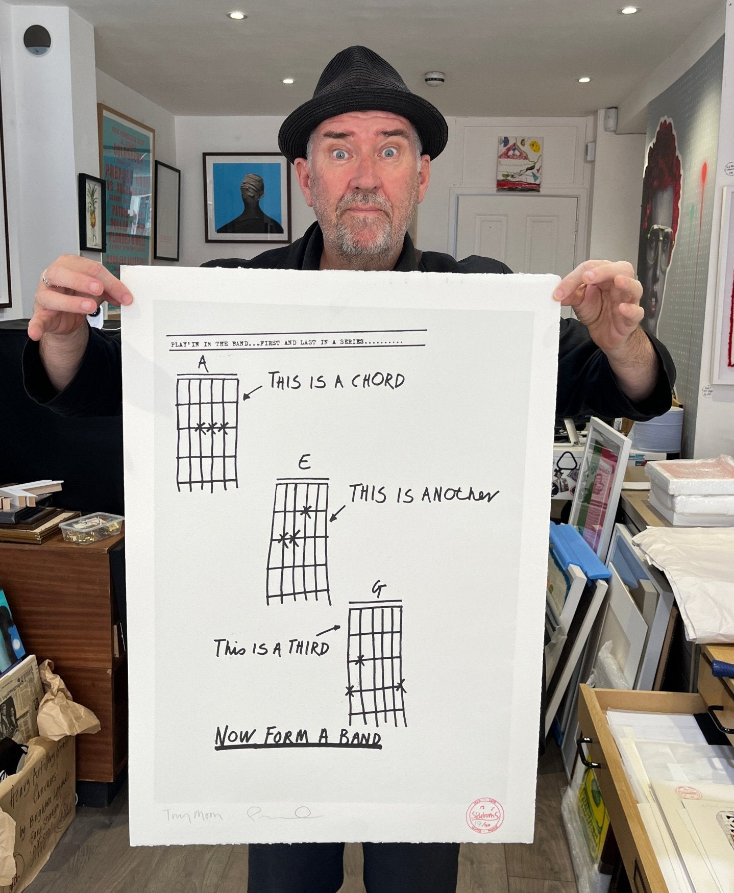 Tony Moon - Three Chords (Now Form A Band) (Screenprint)