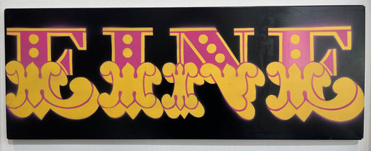 Ben Eine - Eine Sign (Original Painted Metal Sign)