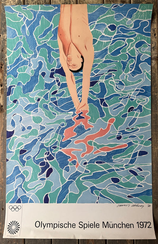 David Hockney - Munich 1972 Olympic Poster - The Diver
