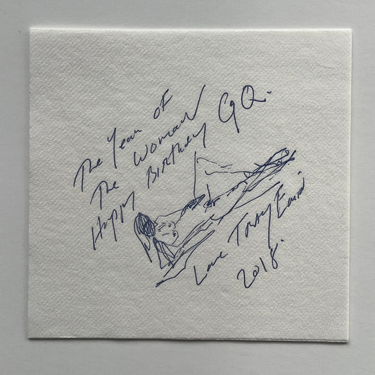 Tracey Emin - GQ 30th Anniversary Napkin (Unframed)