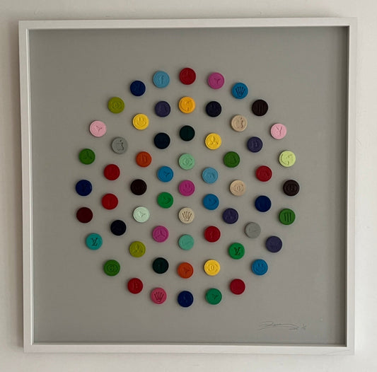 Dean Zeus Colman - 61 Pills (Hirst Edition) (Grey) (Framed)