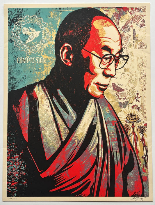Shepard Fairey - Dalai Lama Compassion