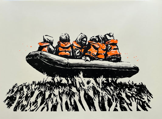 Banksy - Migrant Boat Screenprint (Glastonbury 2025)