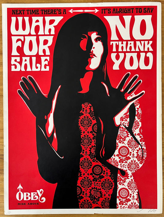 Shepard Fairey - War For Sale (Red) (Printer's Proof)