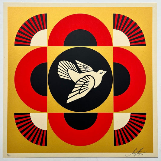 Shepard Fairey - Geometric Dove (Gold)