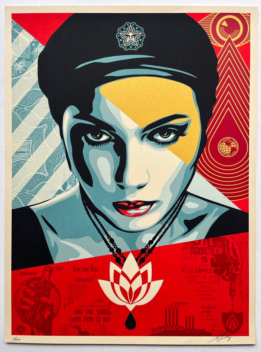 Shepard Fairey - Oil Lotus Woman