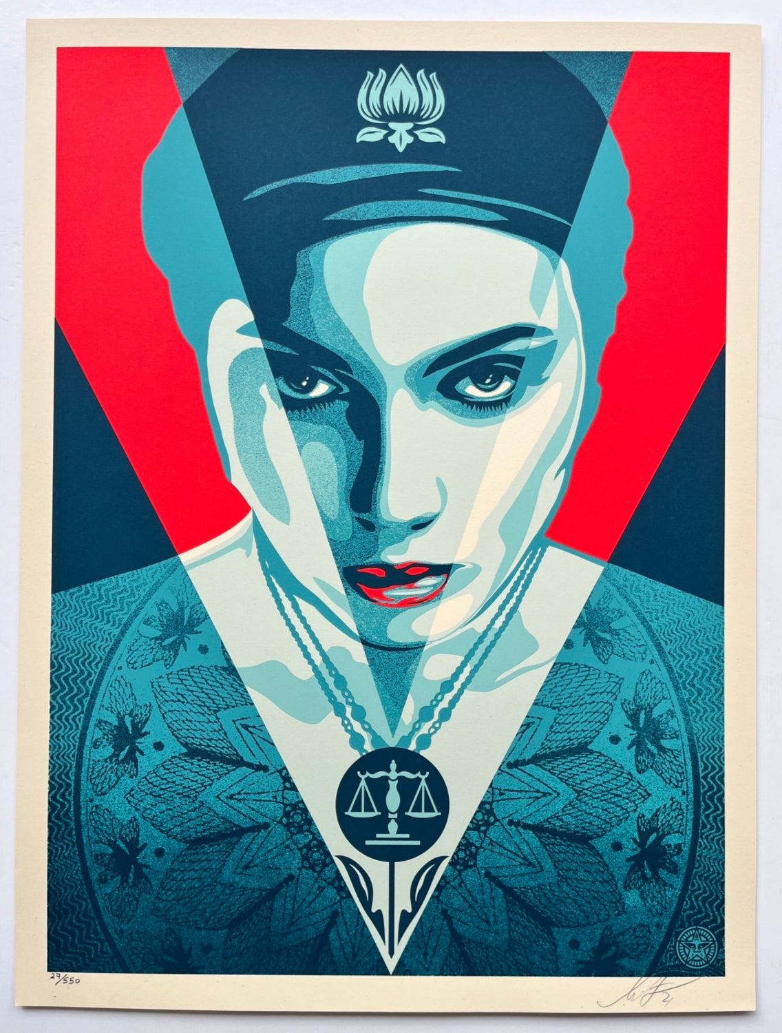 Shepard Fairey - Justice Woman (Red)