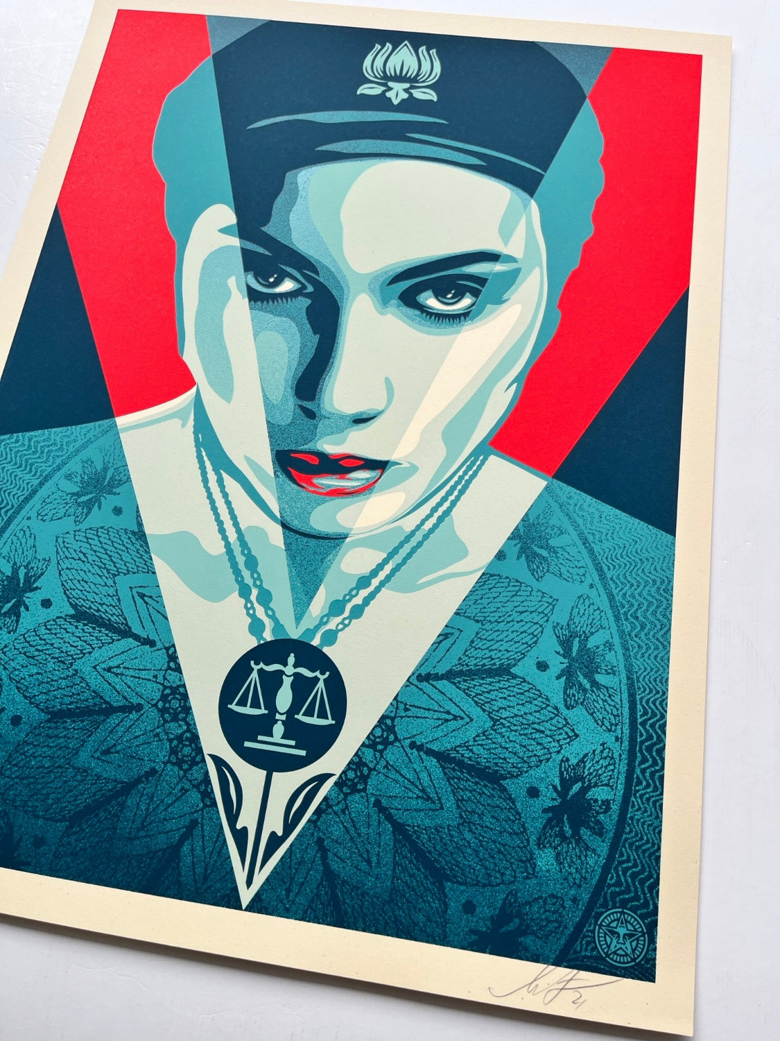Shepard Fairey - Justice Woman (Red)