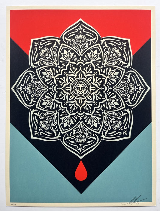 Shepard Fairey - Blood & Oil Mandala (Blood Drop)