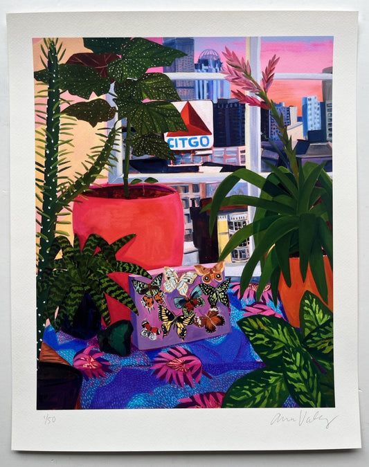 Anna Valdez - Boston View With Taxidermied Butterflies