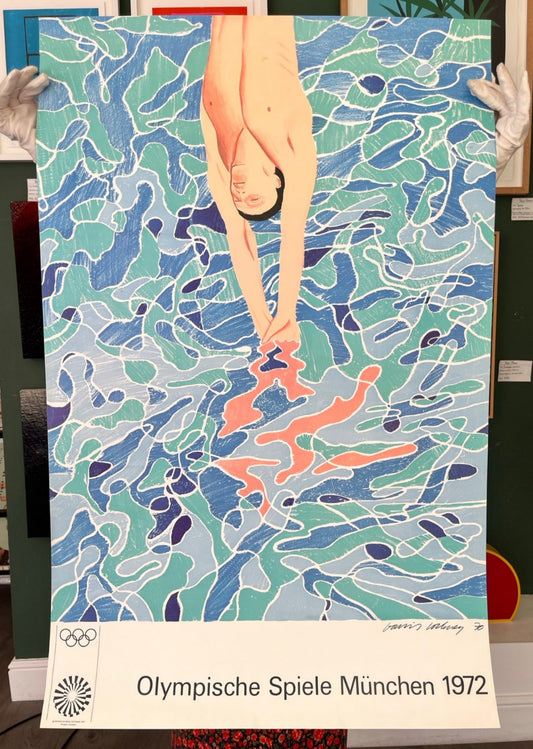 David Hockney - Munich 1972 Olympic Poster - The Diver