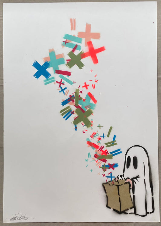 Stevie Unknown - You Bring The Math, We'll Bring The Magic (Pick n Mix) (Original Painting on Paper)
