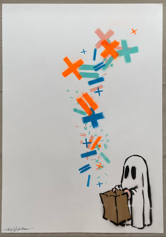 Stevie Unknown - You Bring The Math, We'll Bring The Magic (Tangerine) (Original Painting on Paper)