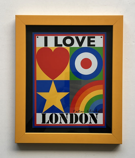 Sir Peter Blake - I Love London (Framed)
